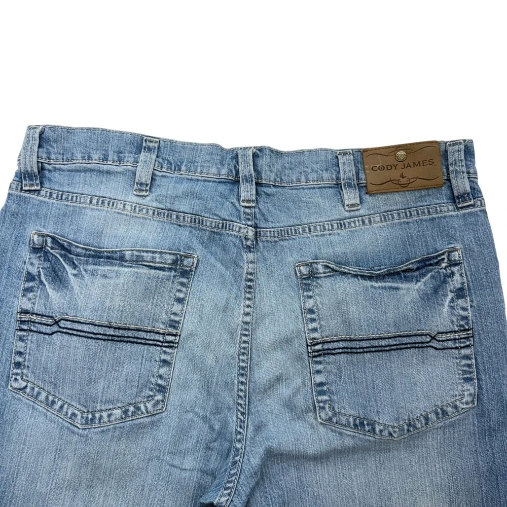 Cody James Jeans Mens 40x32 Blue Light Wash Straight Leg Stretch Western Denim